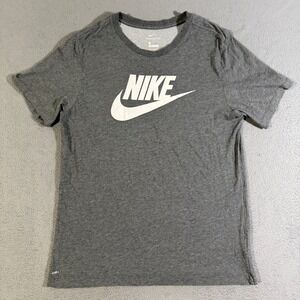 Nike Dri-FIT T-Shirt Men's Large Gray Heather Short Sleeve Athletic Training Tee